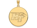 10k Yellow Gold Logoart Middle Tennessee State University Extra Large  Disc Pendant
