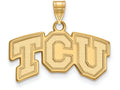 10k Yellow Gold Logoart Texas Christian University Small Pendant