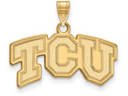10k Yellow Gold Logoart Texas Christian University Small Pendant