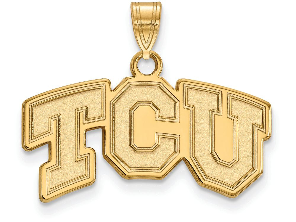 10k Yellow Gold Logoart Texas Christian University Small Pendant