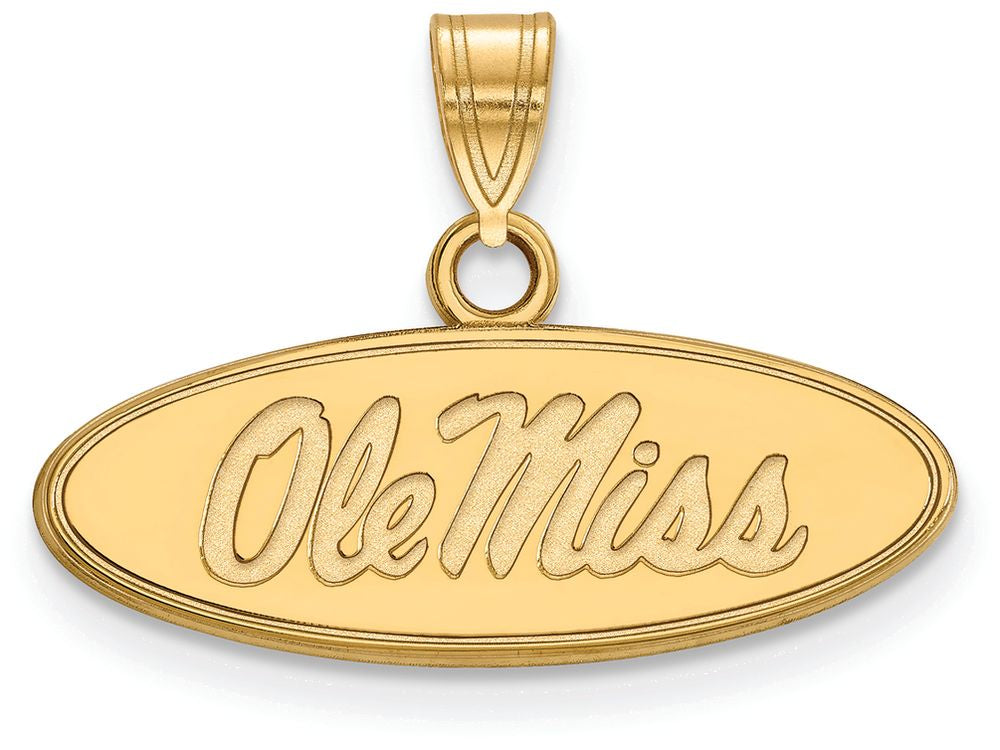 10k Yellow Gold Logoart University Of Mississippi Small Pendant