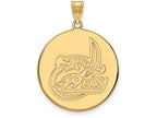 10k Yellow Gold Logoart U Of North Carolina At Charlotte Extra Large  Disc Pendant