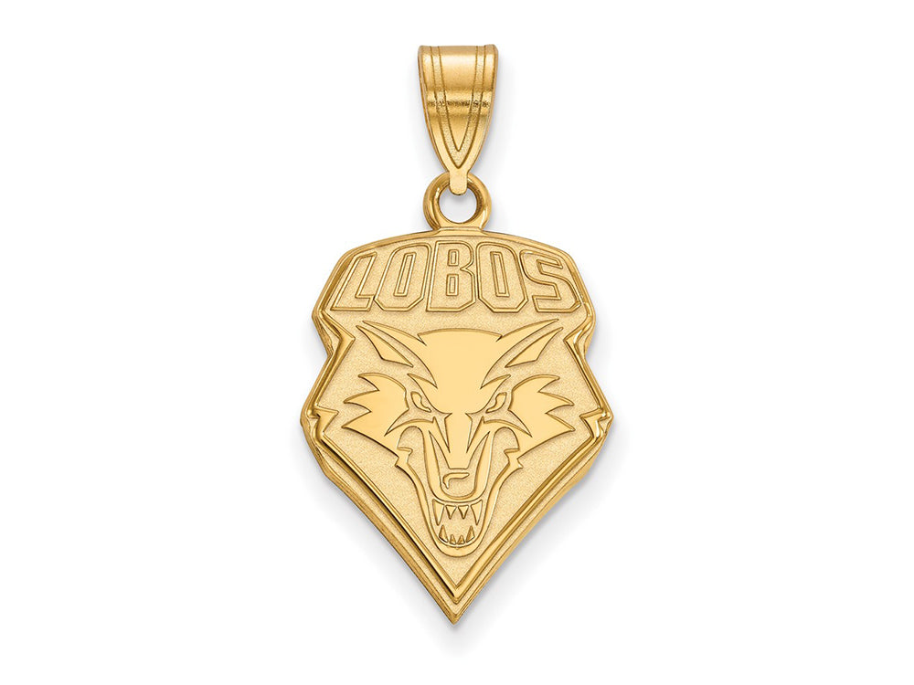10k Yellow Gold Logoart University Of New Mexico Large Pendant
