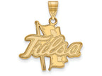 10k Yellow Gold Logoart The University Of Tulsa Large Pendant