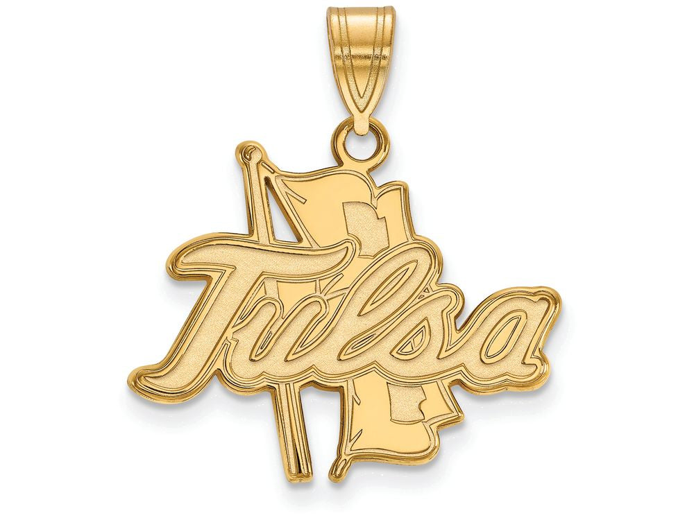 10k Yellow Gold Logoart The University Of Tulsa Large Pendant