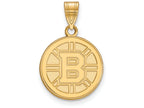 10k Yellow Gold Nhl Logoart Boston Bruins Medium Pendant