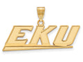 10k Yellow Gold Logoart Eastern Kentucky University Medium Pendant