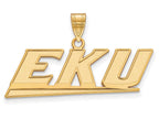 10k Yellow Gold Logoart Eastern Kentucky University Medium Pendant