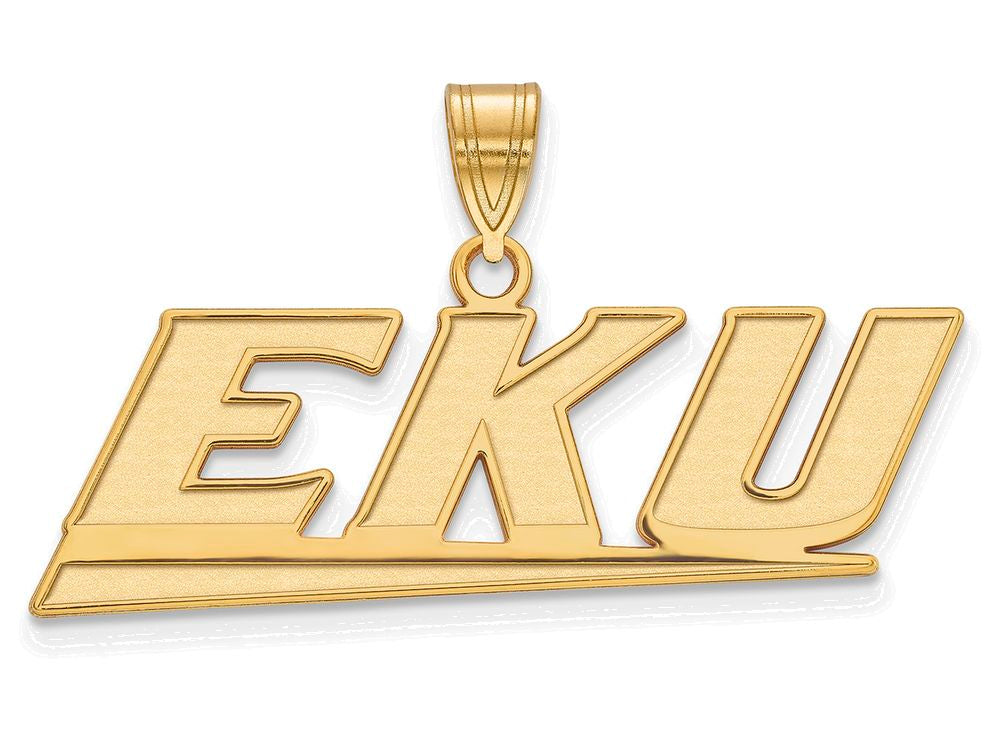 10k Yellow Gold Logoart Eastern Kentucky University Medium Pendant