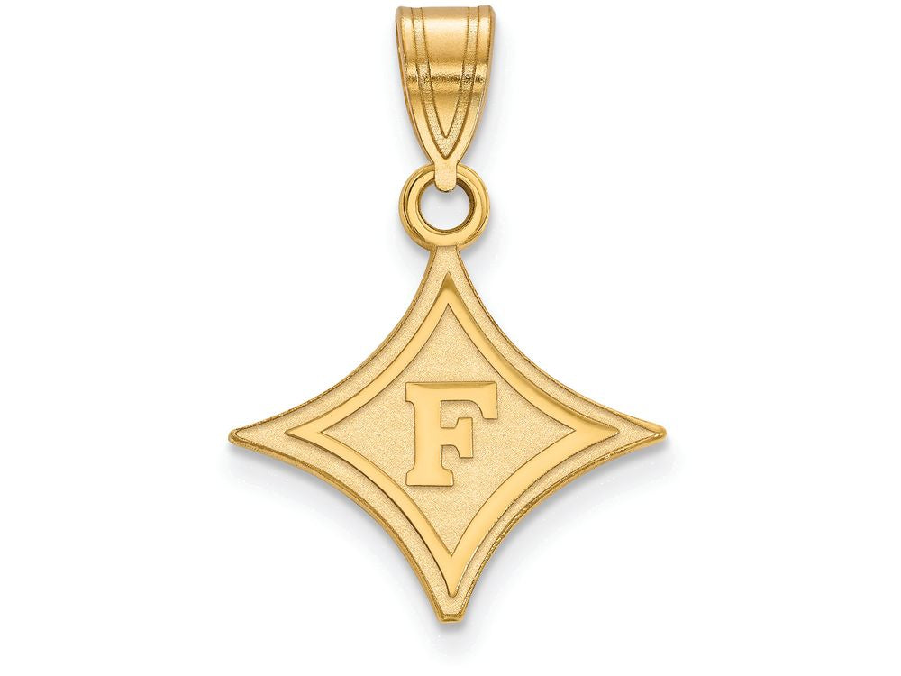 10k Yellow Gold Logoart Furman University Medium Pendant
