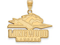 10k Yellow Gold Logoart Longwood University Large Pendant
