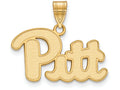 10k Yellow Gold Logoart University Of Pittsburgh Medium Pendant