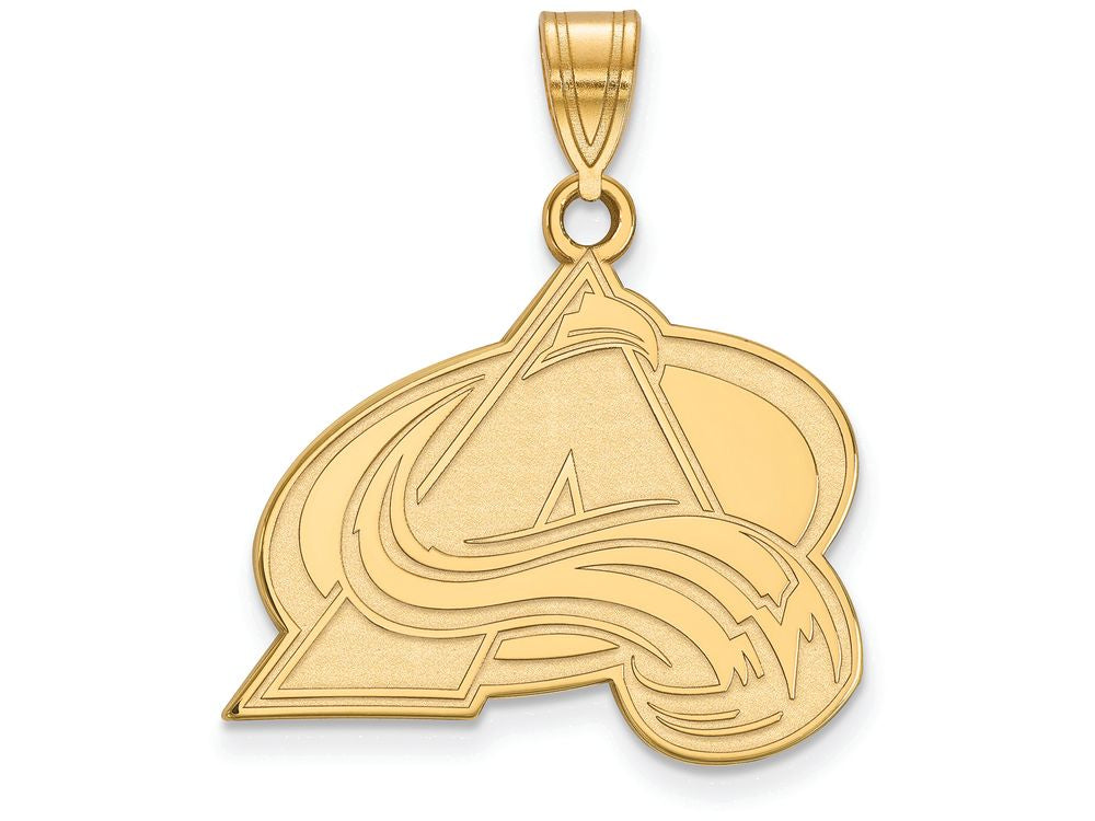 10k Yellow Gold Nhl Logoart Colorado Avalanche Large Pendant