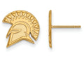 10k Yellow Gold Logoart San Jose State University Small Post Earrings