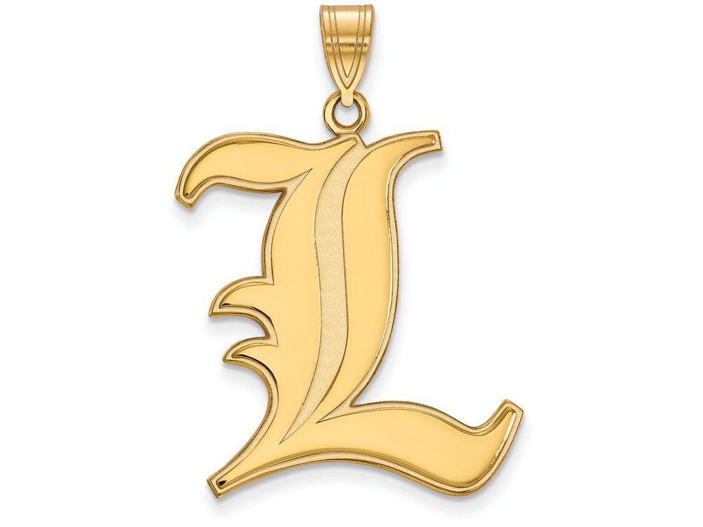 10k Yellow Gold Logoart University Of Louisville Extra Large  Pendant