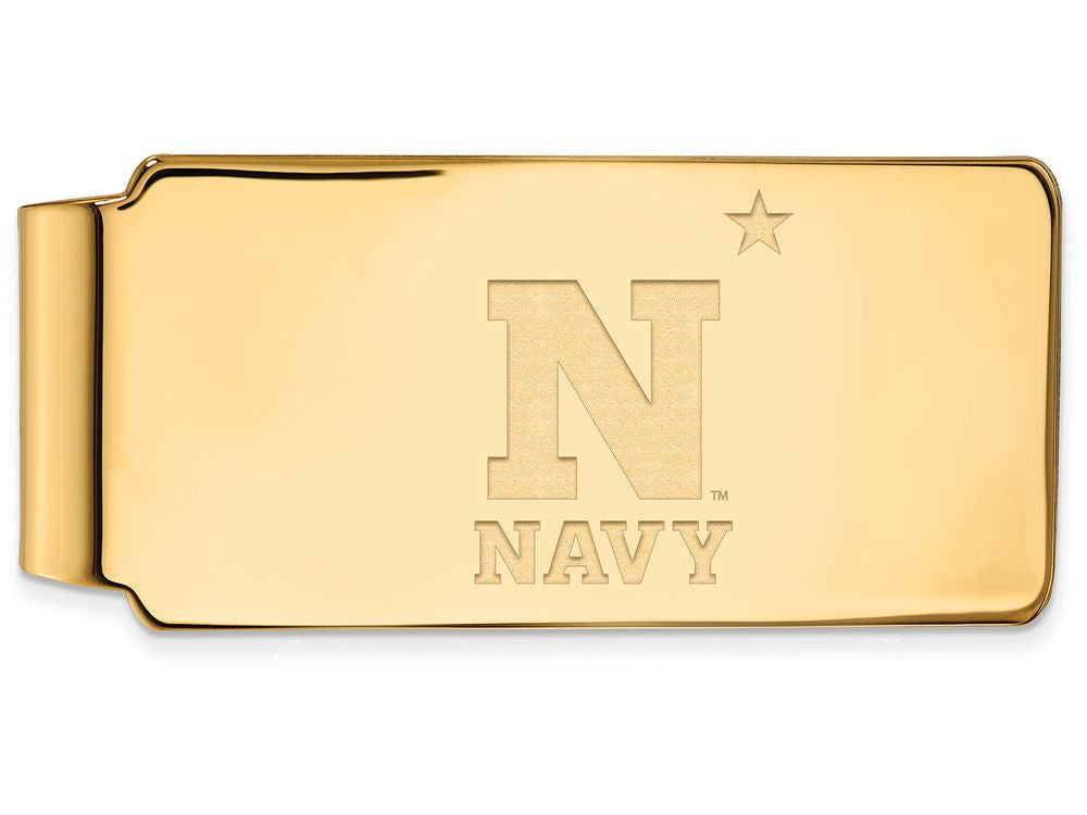 10k Yellow Gold Logoart Navy Money Clip
