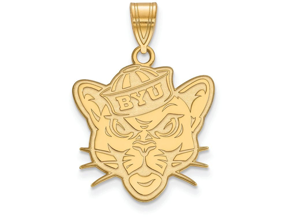 10k Yellow Gold Logoart Brigham Young University Large Pendant