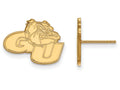 10k Yellow Gold Logoart Gonzaga University Small Post Earrings