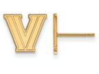 10k Yellow Gold Logoart Villanova University Extra Small Post Earrings
