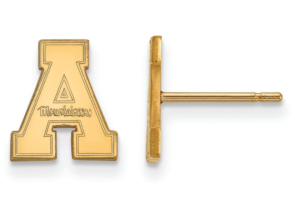 10k Yellow Gold Logoart Appalachian State University Extra Small Post Earrings