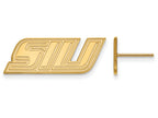 10k Yellow Gold Logoart Southern Illinois University Extra Small Post Earrings