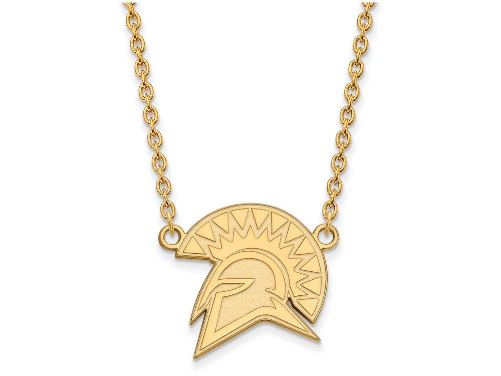 10k Yellow Gold Logoart San Jose State University Large Pendant Necklace