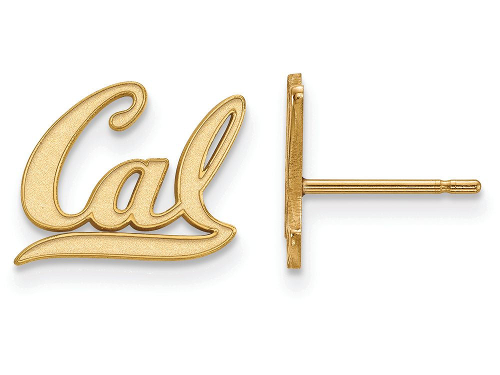 10k Yellow Gold Logoart University Of California Berkeley Extra Small Post Earrings