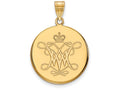 10k Yellow Gold Logoart William And Mary Large Disc Pendant