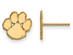 10k Yellow Gold Logoart Clemson University Extra Small Post Earrings