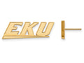 10k Yellow Gold Logoart Eastern Kentucky University Small Post Earrings