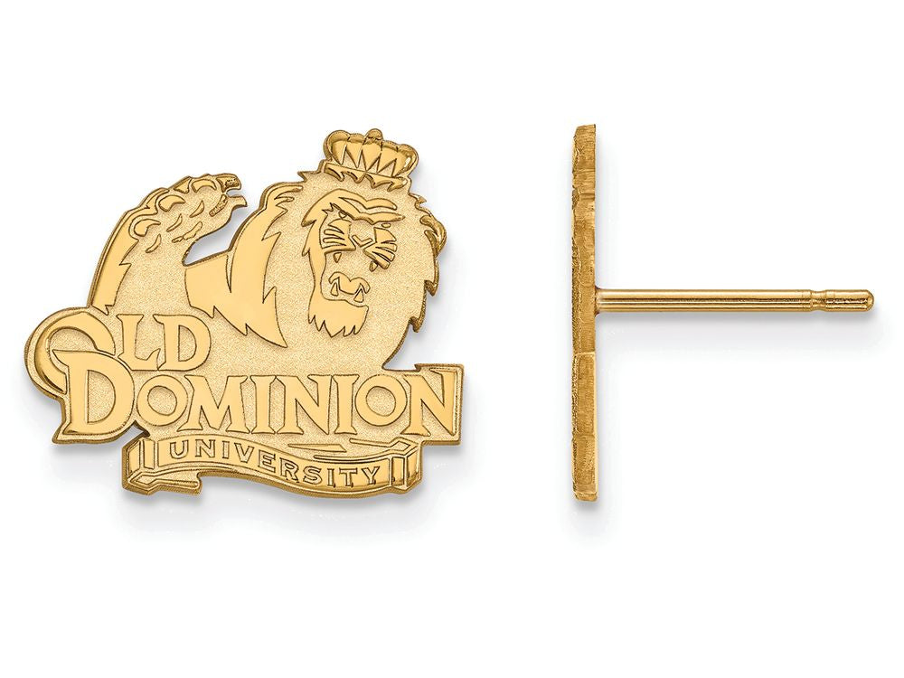 10k Yellow Gold Logoart Old Dominion University Small Post Earrings