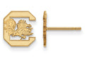 10k Yellow Gold Logoart University Of South Carolina Extra Small Post Earrings