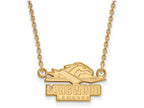 10k Yellow Gold Logoart Longwood University Small Pendant Necklace
