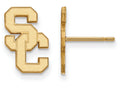 Logoart 10k Yellow Gold University Of Southern California Small Post Earrings