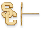 Logoart 10k Yellow Gold University Of Southern California Small Post Earrings