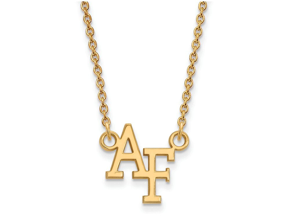 10k Yellow Gold Logoart United States Air Force Academy Small Pendant Necklace