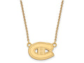 10k Yellow Gold Nhl Logoart Montreal Canadiens Small Pendant Necklace