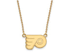 10k Yellow Gold Nhl Logoart Philadelphia Flyers Small Pendant Necklace