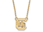 10k Yellow Gold Logoart University Of South Carolina Small Pendant Necklace