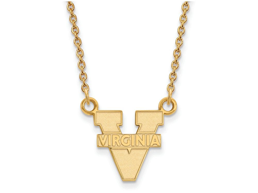 10k Yellow Gold Logoart University Of Virginia Small Pendant Necklace