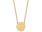 10k Yellow Gold Nhl Logoart Boston Bruins Large Pendant Necklace