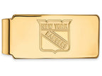 10k Yellow Gold Nhl Logoart New York Rangers Money Clip