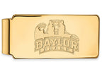 10k Yellow Gold Logoart Baylor University Money Clip