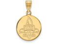 10k Yellow Gold Logoart University Of New Orleans Medium Disc Pendant