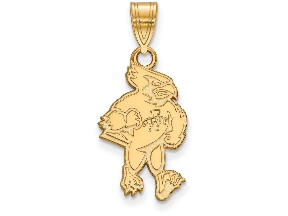 10k Yellow Gold Logoart Iowa State University Large Pendant