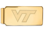 10k Yellow Gold Logoart Virginia Tech Money Clip