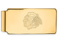 10k Yellow Gold Nhl Logoart Chicago Blackhawks Money Clip