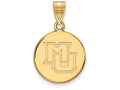 10k Yellow Gold Logoart Marquette University Medium Disc Pendant