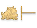 10k Yellow Gold Logoart Texas Christian University Extra Small Post Earrings