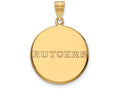 10k Yellow Gold Logoart Rutgers Large Disc Pendant